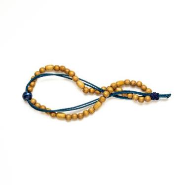 Imagem de Colar de Mesa Decorativo Artesanal Preah Azul Marinho com Detalhes em 