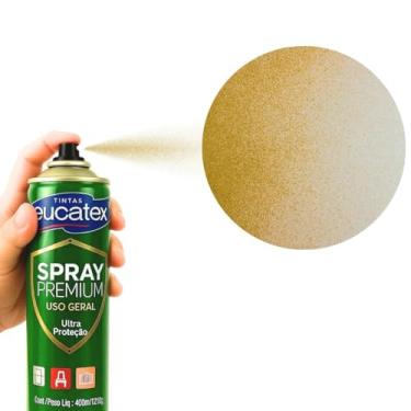 Imagem de 2 Tinta Spray P/Pintar Moveis Metal Plastico Mdf Eucatex (DOURADO)