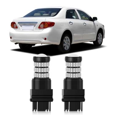 Imagem de MEALAM Lâmpadas LED vermelho brilhante 3157 4157 3057 4057 compatíveis com luzes traseiras de freio Toyota Corolla 2003 2004 2005 2006 2007 2008, pacote com 2