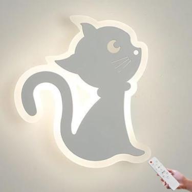 Imagem de Luminária de parede em formato de coruja com sensor de movimento, sem fio e a bateria, para uso interno, sem necessidade de conexão à energia. Luz noturna RGB com LED, em formato de animal,