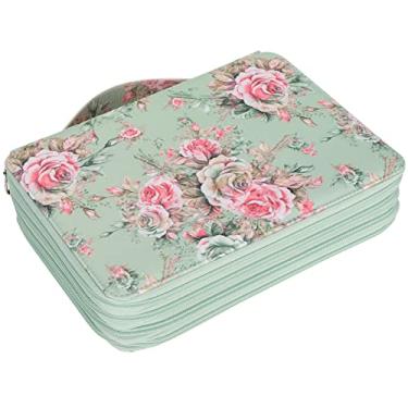 Imagem de Garosa Estojo para Lápis de 200 Slots Com Estampa, Organizador de Porta-canetas Com Zíper de 4 Camadas para Estudantes de Arte, Armazenamento de Papelaria de Tecido de Grande Capacidade Com Alça de