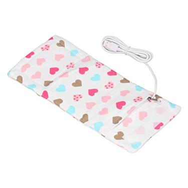 Imagem de aqxreight Saco de Calor de Leite de Viagem USB Portátil Compacto Com Zíper Termostato Saco Aquecedor de Mamadeira para Elefante Ao Ar Livre e para Garantir Aquecimento para Isolamento Tipo Sanduíche Com (Em forma de coração)