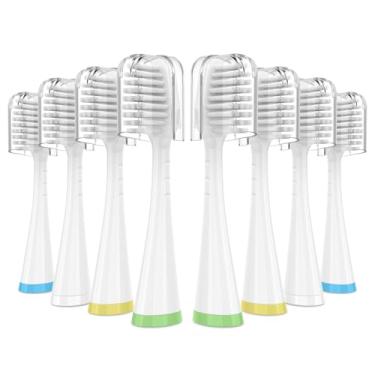 Imagem de Oralphi Cabeças de escova de substituição Sensitive Gum Care para Waterpik Complete Care 5.0/9.0 (CC-01/WP-861), STRB-3WW, cerdas ultra macias com tampa, cabeças de recarga de escova de dentes