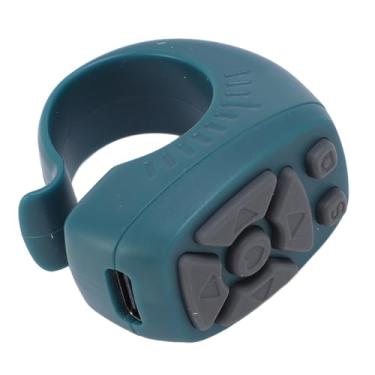Imagem de Pissente Anel de Controle Remoto Sem Fio na Ponta do Dedo, Design Ergonômico para Selfie de Rolagem TikTok como Virada de Página, Com Conexão Estável para Smartphones (verde escuro)