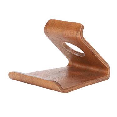 Imagem de Naroote Suporte de Madeira para Telefone Móvel Suporte de Mesa Elegante para Tablets - Superfície Lisa, Base Estável para Carregamento de Classe On-line de Escritório Doméstico - 100% Novo, 2,1