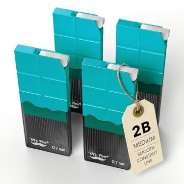 Imagem de Mr. Pen - Recargas de grafite de 0,7 mm para lapiseiras, 2B, pacote com 4, 480 peças, refil de grafite de 0,7