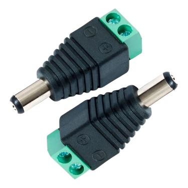 Imagem de Kit 50 Conector Borne X P4 Macho Para Cftv Preto