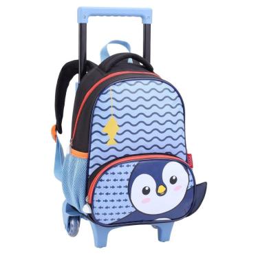 Imagem de Mochila de Rodas Pinguim Meninos  Passeio Infantil