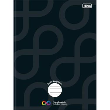 Imagem de Caderno Pauta Ampliada Universitário Brochura TILIBRA - 48 Folhas (Preto)