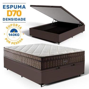Imagem de Cama Box Baú com Colchão de molas Anjos Classic Pocket Solteiro King 9