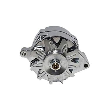 Imagem de A-Team Performance Alternador de 1 fio de alto rendimento estilo 1G - Saída 110 Amp 10SI e alto desempenho - Correia V de ranhura única e correia de transmissão - Substituição e compatível com modelos
