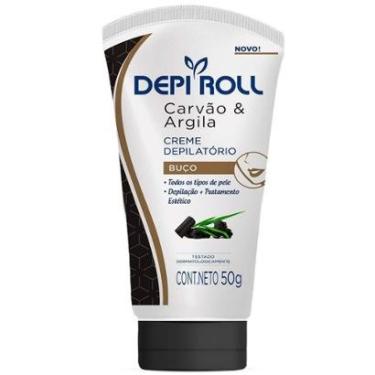 Imagem de Creme Depilatório Para Buço Depiroll Carvão e Argila 50g-Feminino