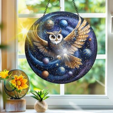 Imagem de Apanhador de sol de acrílico colorido, decoração de janela suspensa de águia para apanhadores de sol, arte de parede de arco-íris, para varanda, interior e exterior, jardim, enfeites de Natal