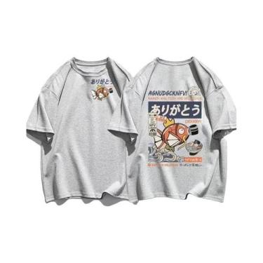 Imagem de Camiseta Unissex De Verão Respirável Pokémon Magikarp Noodles De Manga
