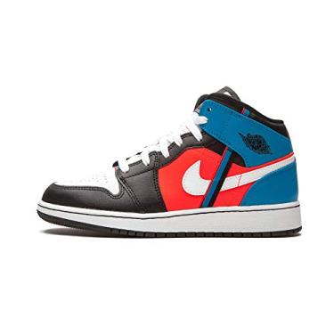 Imagem de Jordan Air 1 Mid Game Time Gs Preto/Branco-Azul Orbit Youth Cv4891 001 - Tamanho, Preto/carmesim flash/branco/carmim, 4.5 Big Kid