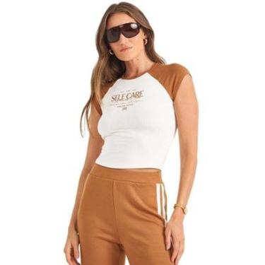 Imagem de Blusa Colcci Loose Contrast Off/Marrom Feminina-Feminino