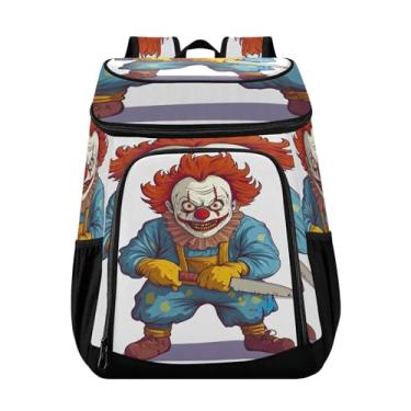 Imagem de Mochila masculina Evil Clown Knife com refrigerador, 36 latas, impermeável, para acampamento, lancheira