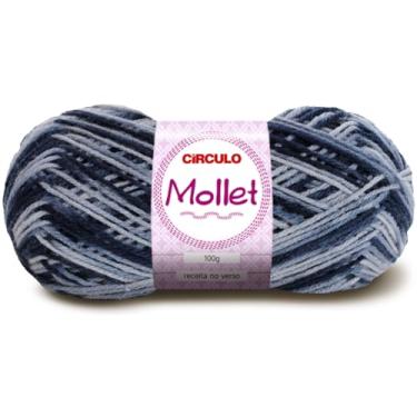 Imagem de Fio Mollet Círculo 100g 200m Lã Acrílica Tricô Crochê Artesanato Touca Cachecol Inverno Novelo (9199# - NUBLADO)