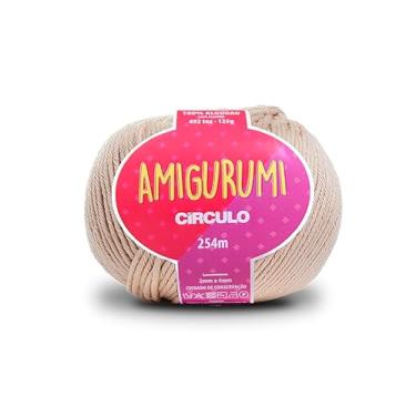 Imagem de Linha Fio Amigurumi Círculo 125g 254m 100 Algodão Mercerizado Crochê Tricô Artesanato Colorido (7564 - PORCELANA)