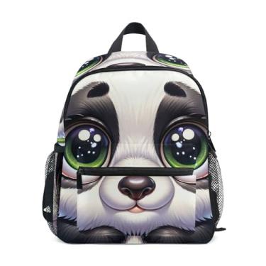 Imagem de GAIGEO Cute Panda Bear Print Toddler School Backpack with Whistle, Adjustable Chest Strap, Girls School Backpack Lightweight & Compact for Ages 3-8