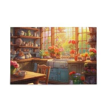 Imagem de Quebra-cabeças de 500 peças de desenho animado de cozinha, quebra-cabeças compostos de papel e madeira para adultos com bolsa de armazenamento