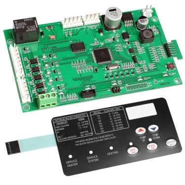Imagem de chufa Kit de placa de controle de aquecedor de piscina 42002-0007S, substituição para placa de controle 461105 com almofada de interruptor 472610Z, compatível com modelos comuns de aquecedores de