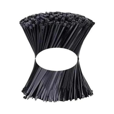 Imagem de Abraçadeiras Pretas Autotravantes 200/100 Peças Alta Resistência À Tra