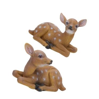 Imagem de Solinder Ornamentos de Estátua de Cervo Sika, Escultura Jardim, Decoração Artesanato Arte Modelo Animal, Decoração Ao Ar Livre, Design Bonito e Delicado, Colocação Cores