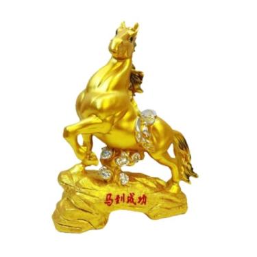Imagem de Generic Significado da Estátua de Cavalo no Feng Shui: Ornamento para Atrair Fortuna, Ideal para Estudos, Negócios e Lareira, 24x28cm