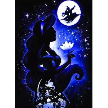 Imagem de JYLMOOD Kits de pintura de diamante de desenho animado para adultos, kits de arte de diamante 5D para iniciantes, faça você mesmo, broca completa, strass, com ferramentas, acessórios para decoração de