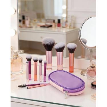 Imagem de Conjunto de pincéis de maquiagem profissional com 10 peças, perfeito para presentes de Natal, Dia das Bruxas e Ação de Graças DJA1275-01