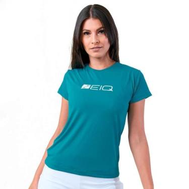 Imagem de Baby Look Zeiq Verde Petróleo - Logo Branco, G, Verde petrolro