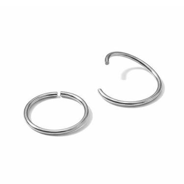 Imagem de Piercing Argola para Nariz Fininha em Titânio - Espessura 0.8mm - M2 P