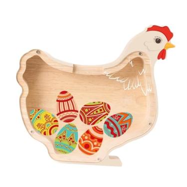 Imagem de WeiLaiKeQi Cofrinho decorativo, peça central de mesa, presente, cofre para dinheiro, escultura para escritório, quarto, casa, crianças e meninas, Galinha