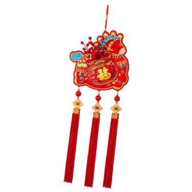 Imagem de Esquirla Decoração de Natal Chinês para Pendurar, Pingente Criativo para o Ano Lunar Chinês de 2026, Ano do Cavalo, para Porta de Casa e Sala de Estar, 30x90cm