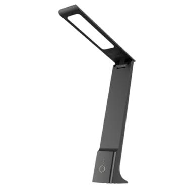 Imagem de Bothyi Luminária de mesa dobrável em LED, luz de leitura com controle por toque, leve e prática, na cor cinza escuro, ideal para leitura em salas de estudo.