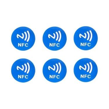 Imagem de Etiquetas Adesivas NFC Ntag213 144 Bytes Em 6 Cores, 6 Peças, 13.56MHz