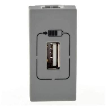 Imagem de Modulo Tomada Carregador USB 1500mA Pial Plus+ Legrand Cinza 615088CZ