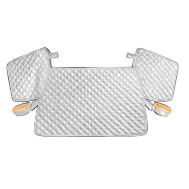 Imagem de Pqzxrwnk Capa de neve de para-brisa para carros e SUVs, protetor magnético contra gelo, escudo de gelo impermeável, tamanho médio