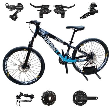 Imagem de Bicicleta 26 VikingX Tuff25 21v Shimano Cubo k7 Aluminio Freeride Disco Mecânico Pneu Slick 1.50-Unissex