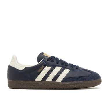 Imagem de adidas Tênis masculino Samba, Azul marinho noturno/branco creme/goma, 36