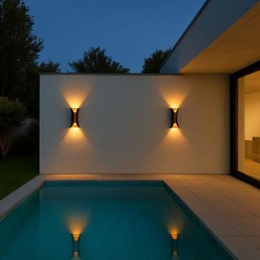 Imagem de Luminaria Arandela Led Externa Moderna Luz Amarela 3000k - GMH TRADE, 