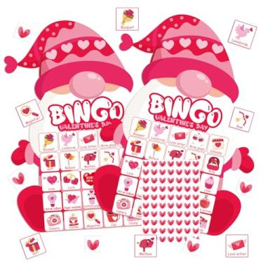 Imagem de YQUQWN Jogo de bingo para dia dos namorados, 24 jogadores, cartões de bingo de gnomo para adultos, atividades em sala de aula, artigos de festa do dia dos namorados