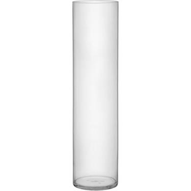 Imagem de VASO DECORATIVO ENFEITE CASA PLAIN VIDRO 80x20x20cm TRANSPARENTE