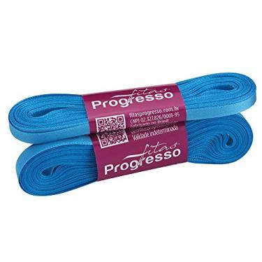 Imagem de FITA CETIM SIMPLES CF001 7MM COR 1390 AZUL MÉDIO Peça 10 metros