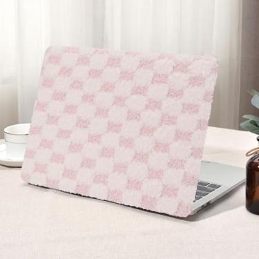 Imagem de Seorsok Capa compatível com MacBook Air de 13 polegadas 2022 2021 2020-2018 versão A1932 A2179 M1 A2337, capa rígida de plástico e capa de teclado, pelúcia rosa