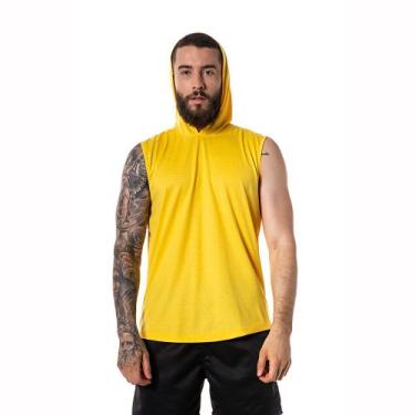 Imagem de Regata Masculina Amarela Com Capuz - Chiella, Amarelo, P