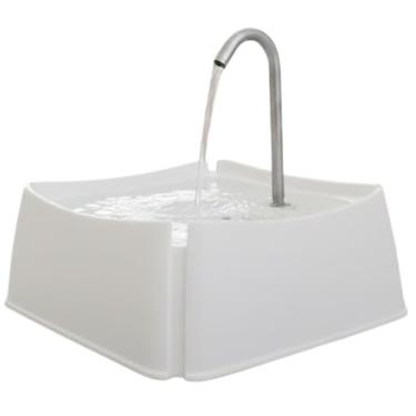 Imagem de Bebedouro Fonte de Agua p/Gato Caes Little 1 Litro Mecpet (Branco)