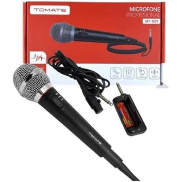 Imagem de Microfone Profissional sem Fio e com Fio 2 em 1 Tomate MT-1202