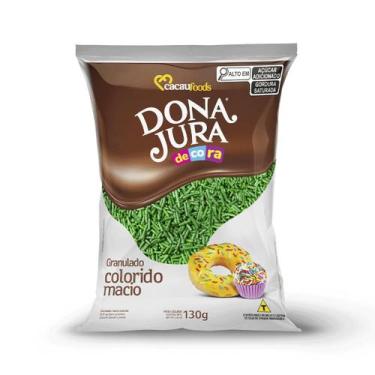 Imagem de Granulado Macio Decorativo Bolos Doces Verde 130g Decora Dona Jura